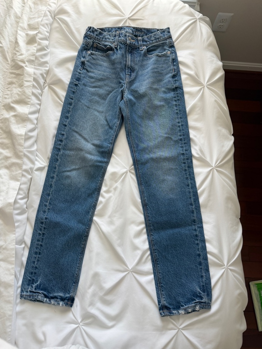 American Eagle Outfitters Blue Stretch High-Rise Jeans